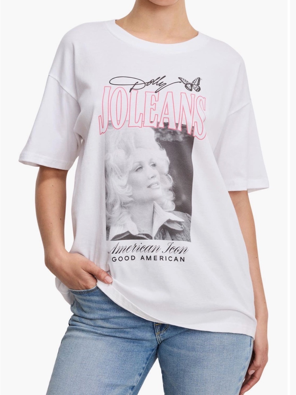 Good American Dolly Parton Oversized T-Shirt